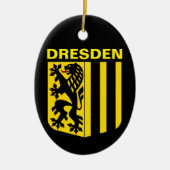 Wappen von Dresden, Deutschland Keramik Ornament (Vorne)
