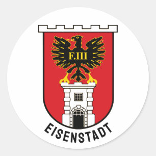 Wappen von Eisenstadt - ÖSTERREICH Runder Aufkleber