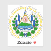 Wappen von El Salvador Aufkleber (Blatt)