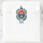 Wappen von Elche, SPANIEN Runder Aufkleber (Tasche)