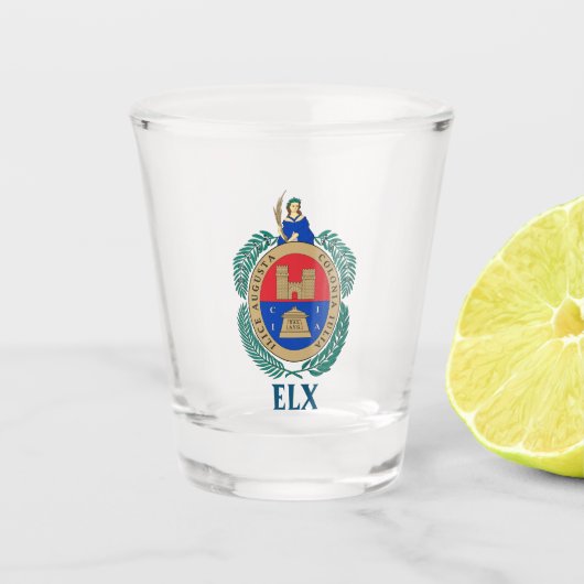 Wappen von Elche, SPANIEN Schnapsglas (Vorderseite)