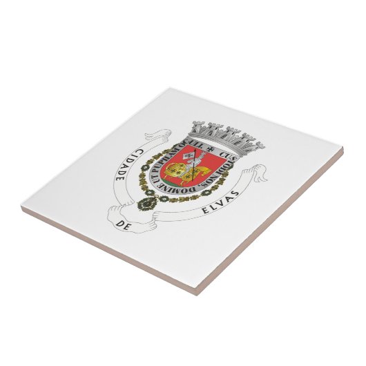 Wappen von Elvas, Portugal Fliese (Seite)