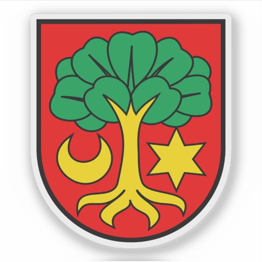Wappen von Erlach, Schweiz Aufkleber (Vorderseite)