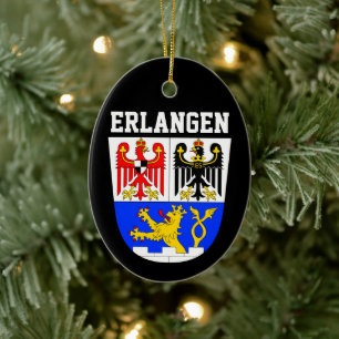Wappen von Erlangen, DEUTSCHLAND Keramik Ornament