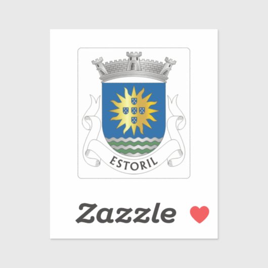 Wappen von Estoril, Portugal Aufkleber (Blatt)