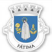 Wappen von Fátima, Portugal Aufkleber (Vorderseite)