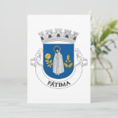 Wappen von Fátima, Portugal Einladung (Stehend Vorderseite)