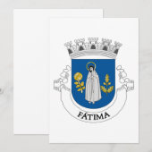 Wappen von Fátima, Portugal Einladung (Vorne/Hinten)