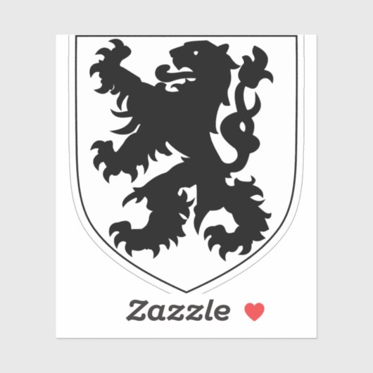 Wappen von Flandern Aufkleber (Blatt)