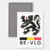 Wappen von Flandern Magnet (Vorderseite/Rückseite)