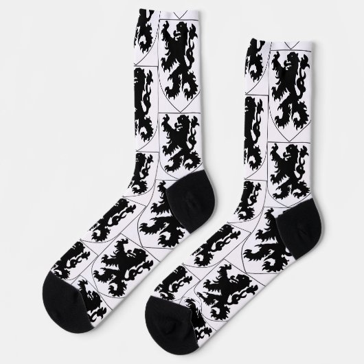 Wappen von Flandern Socken (Linkes Detail)