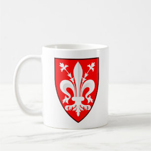 Wappen von Florenz Rote Florentiner Lilie Kaffeetasse