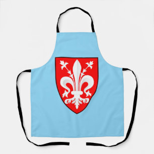Wappen von Florenz Rote Florentiner Lilie Schürze