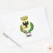 Wappen von Forlì, ITALIEN Runder Aufkleber (Umschlag)