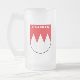 Wappen von Franken, Deutschland Mattglas Bierglas