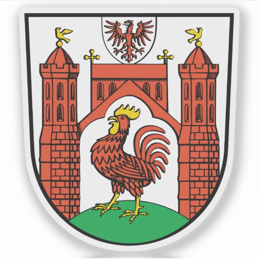 Wappen von Frankfurt an der Oder, Deutschland Aufkleber (Vorderseite)