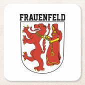 Wappen von Frauenfeld, Schweiz Rechteckiger Pappuntersetzer (Vorderseite)