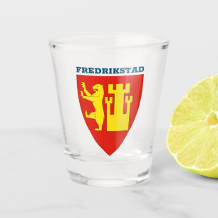 Wappen von Fredrikstad, norwegisches Schießglas Schnapsglas