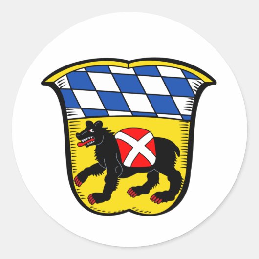 Wappen von Freising, Deutschland Runder Aufkleber (Vorderseite)