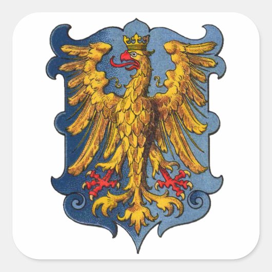 Wappen von Friaul Quadratischer Aufkleber (Vorderseite)