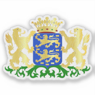 Wappen von Friesland, Niederlande Aufkleber