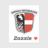 Wappen von Garmisch-Partenkirchen, Deutschland Aufkleber (Blatt)