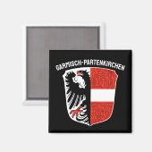 Wappen von Garmisch-Partenkirchen, Deutschland Magnet (Vorderseite/Rückseite)