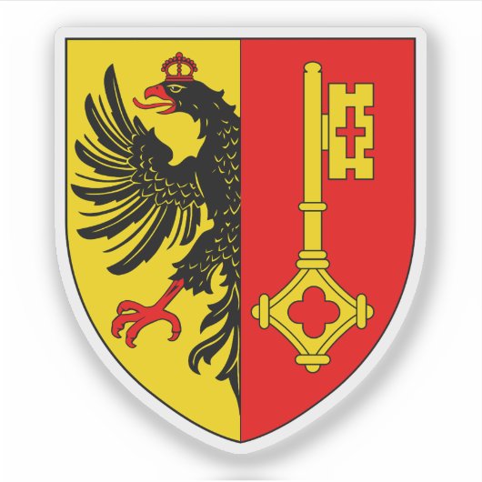 Wappen von Genf, Schweiz Aufkleber (Vorderseite)