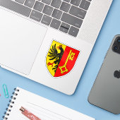 Wappen von Genf, Schweiz Aufkleber (Laptop mit iPhone)