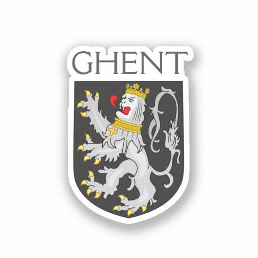 Wappen von Gent, Belgien Aufkleber (Vorderseite)