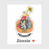 Wappen von Gent, Belgien Aufkleber (Blatt)