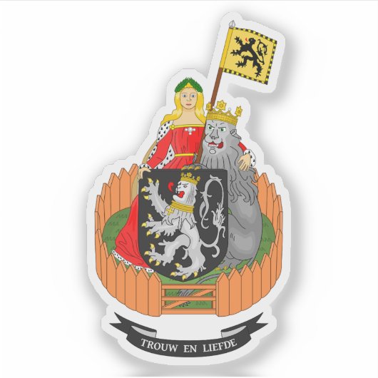 Wappen von Gent, Belgien Aufkleber (Vorderseite)