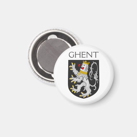 Wappen von Gent, Belgien Magnet (Vorderseite/Rückseite)