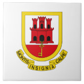 Wappen von Gibraltar Fliese (Vorderseite)