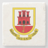 Wappen von Gibraltar Steinuntersetzer (Vorderseite)