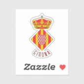 Wappen von Girona Aufkleber (Blatt)