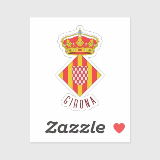 Wappen von Girona Aufkleber (Blatt)