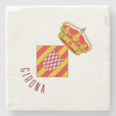 Wappen von Girona Steinuntersetzer (Vorderseite)