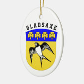 Wappen von Gladsaxe, Dänemark Keramik Ornament (Links)