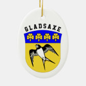 Wappen von Gladsaxe, Dänemark Keramik Ornament (Hinten)
