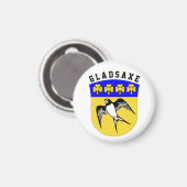 Wappen von Gladsaxe, Dänemark Magnet (Vorderseite/Rückseite)