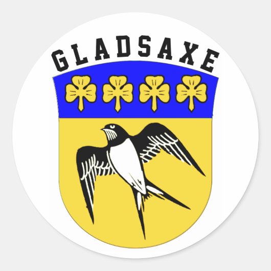 Wappen von Gladsaxe, Dänemark Runder Aufkleber (Vorderseite)