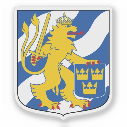 Wappen von Göteborg, Schweden Aufkleber (Vorderseite)