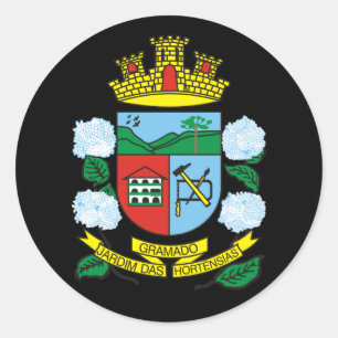 Wappen von Gramado, Rio Grande do Sul (BR) Cl Runder Aufkleber