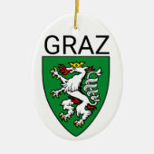Wappen von Graz - ÖSTERREICH Keramik Ornament (Vorne)