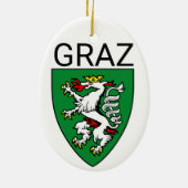 Wappen von Graz - ÖSTERREICH Keramik Ornament (Hinten)