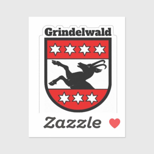 Wappen von Grindelwald, Schweiz Aufkleber (Blatt)
