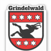 Wappen von Grindelwald, Schweiz Aufkleber (Vorderseite)