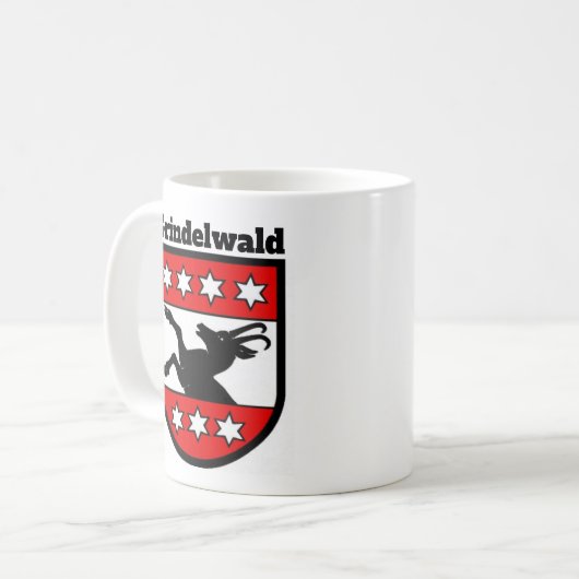 Wappen von Grindelwald, Schweiz Kaffeetasse (Vorderseite Links)