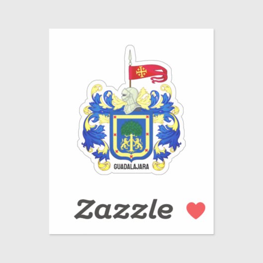 Wappen von Guadalajara, Mexiko Aufkleber (Blatt)